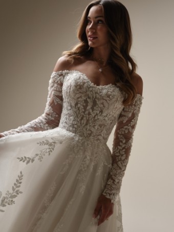 Maggie Sottero RITA  UNLINED/GLITTER 25MZ359 #1 All Ivory (gown with Ivory Illusion) thumbnail