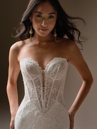 Maggie Sottero BELLEVUE 26MB387A02 UNLINED W/ GLITTER TULLE 3 #1 Ivory over Blush (gown with Ivory Illusion) thumbnail