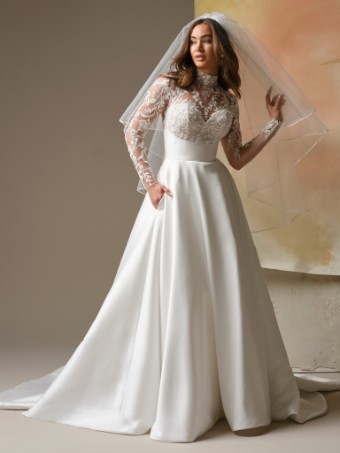 Maggie Sottero TRINITY 26MK431A01 UNLINED #0 default All Ivory (gown with Ivory Illusion) thumbnail