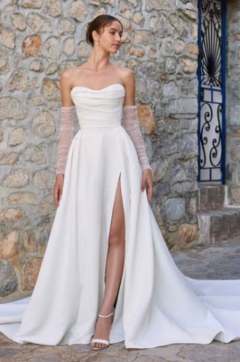 Sophia Tolli Y3187FISB (Solid Back, No Slit) IN #0 default Ivory thumbnail