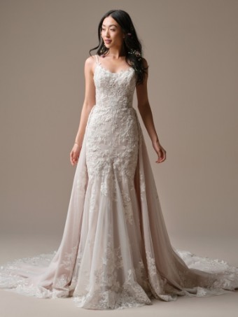 Rebecca Ingram EDEN - DETACHABLE TRAIN YYDTA+26RK429000 #0 default Ivory Over Blush thumbnail