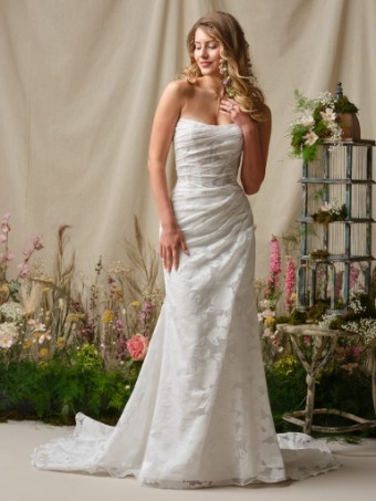 Rebecca Ingram KENDALL 26RB437A01 UNLINED #0 default All Ivory (gown with Ivory Illusion) thumbnail