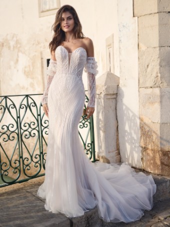 Sottero and Midgley POSITANO #0 default All Ivory (gown with Ivory Illusion) thumbnail