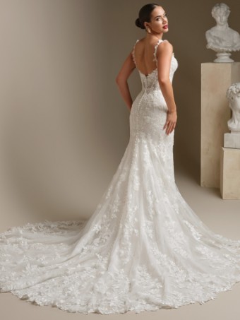Sottero and Midgley WEST 26SB409A01 UNLINED, SLIT W/ CHANTILLY LACE #1 default Ivory/Soft Pearl/Light Nude thumbnail
