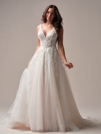 Maggie Sottero HONOR 25RK922 LONG SLEEVE/LINED #0 default Ivory/Blush thumbnail