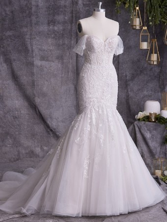 Maggie Sottero DANIELLE (Added Hem Lace) 23MT048A11 IN #0 default Ivory over Pearl (gown with Natural Illusion) thumbnail