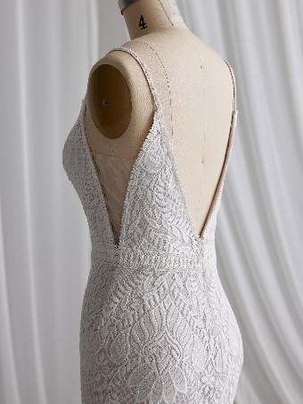 Rebecca Ingram JANINE #4 Ivory (gown with Ivory Illusion) thumbnail