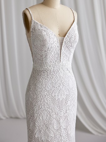 Rebecca Ingram JANINE #3 Ivory (gown with Ivory Illusion) thumbnail