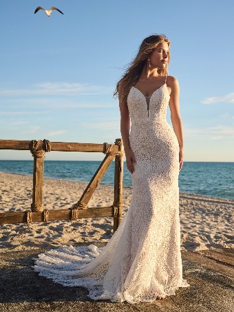 Rebecca Ingram JANINE #1 Ivory (gown with Ivory Illusion) thumbnail